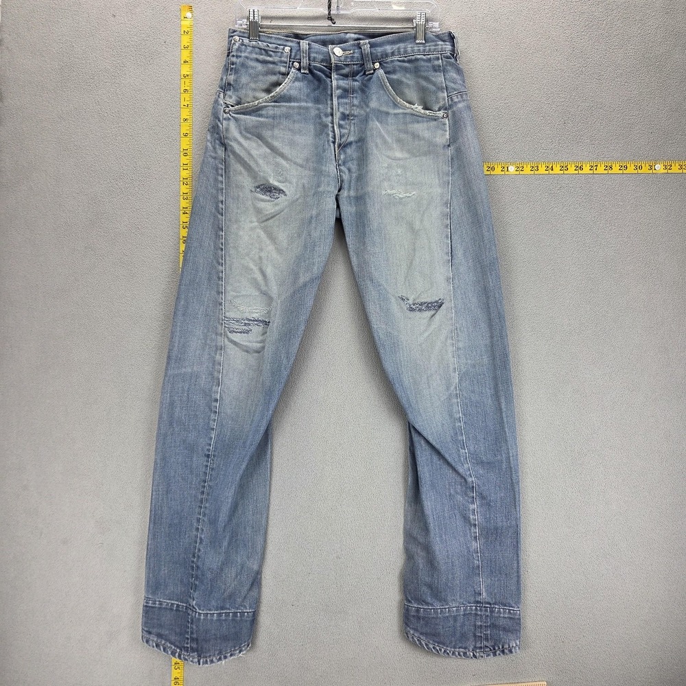 Vintage Levis Engineered Jeans Mens 30x32 Blue Twisted Button Fly Medium Wash